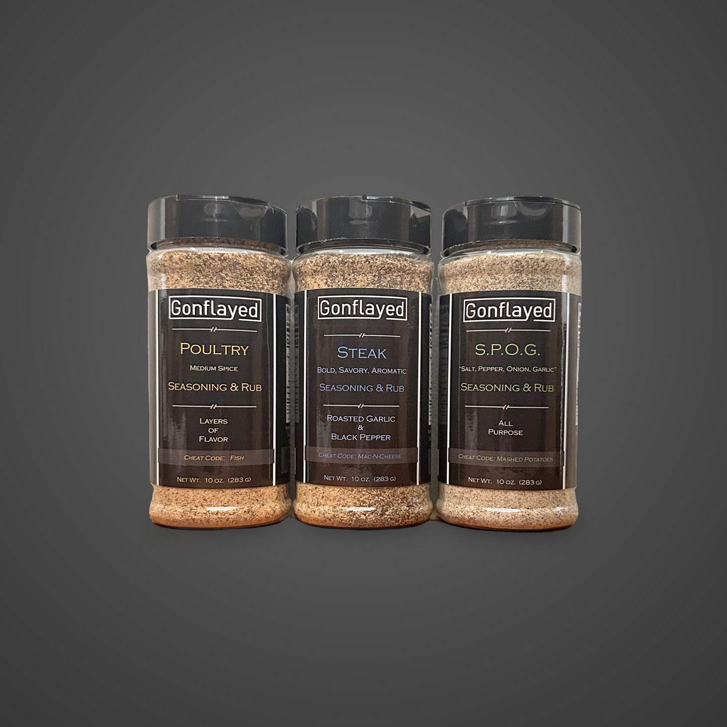 Gonflayed Trio Pack (Poultry, S.P.O.G., Steak)