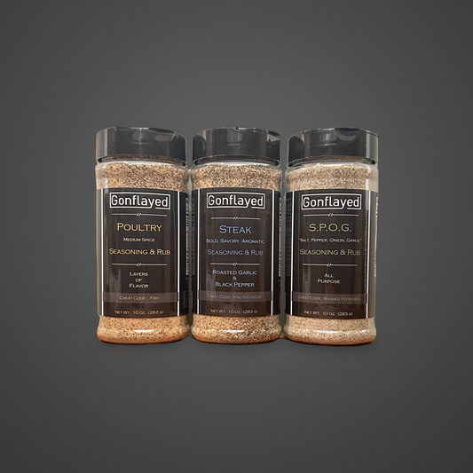 Gonflayed Trio Pack (Poultry, S.P.O.G., Steak)